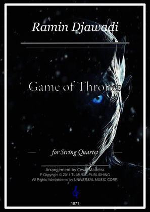 Book cover for Game Of Thrones - Score Only