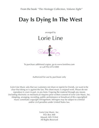 Book cover for Day Is Dying In The West