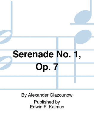 Book cover for Serenade No. 1, Op. 7