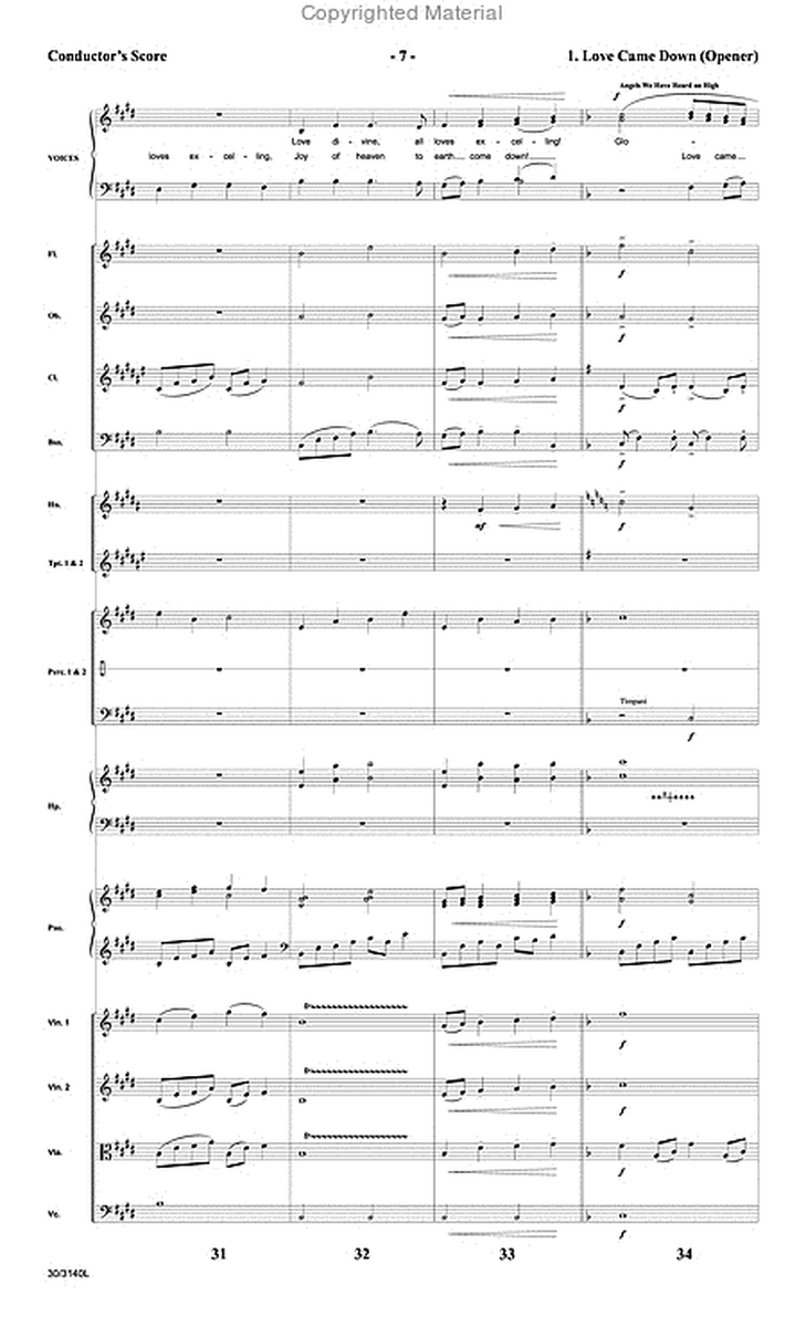 Love Came Down at Christmas - Full Score and Parts plus CD with Printable Parts