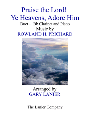 Book cover for PRAISE THE LORD! YE HEAVENS, ADORE HIM (Duet – Bb Clarinet & Piano with Score/Part)