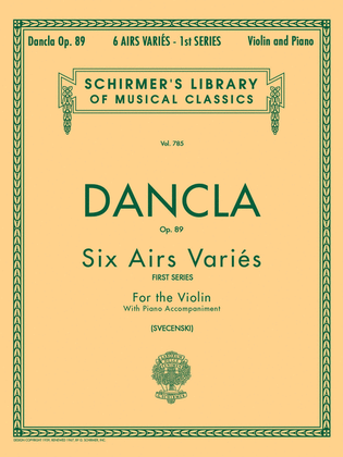 Book cover for 6 Airs Variés, Op. 89