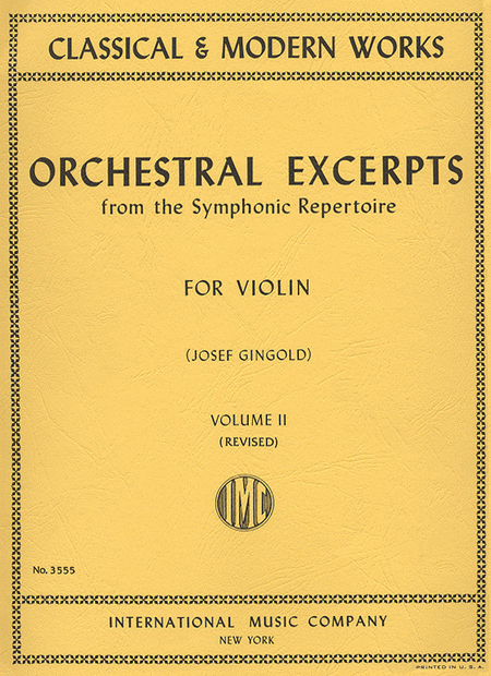 Orchestral Excerpts from the Symphonic Repertoire - Volume 2 (revised)
