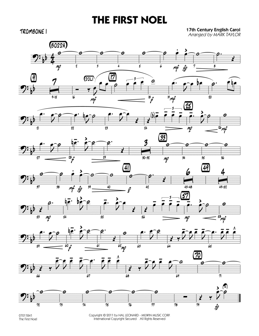 The First Noel - Trombone 1