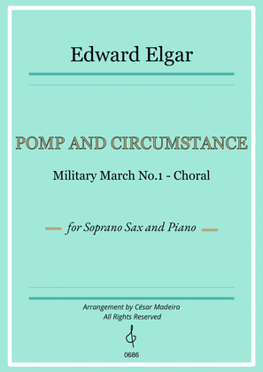 Book cover for Pomp and Circumstance No.1 - Soprano Sax and Piano (Full Score and Parts)