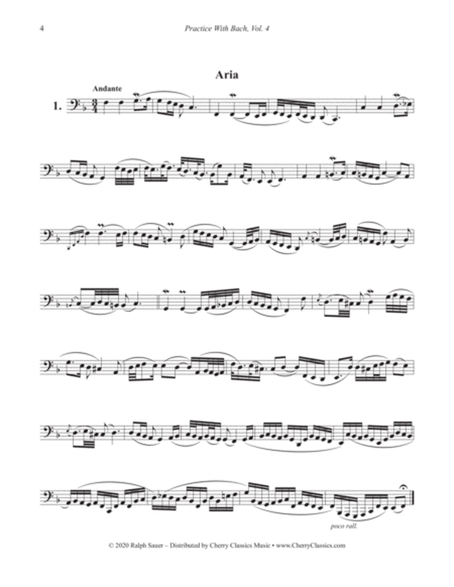 Practice With Bach for the Bass Trombone Volume 4 based on the Goldberg Variations