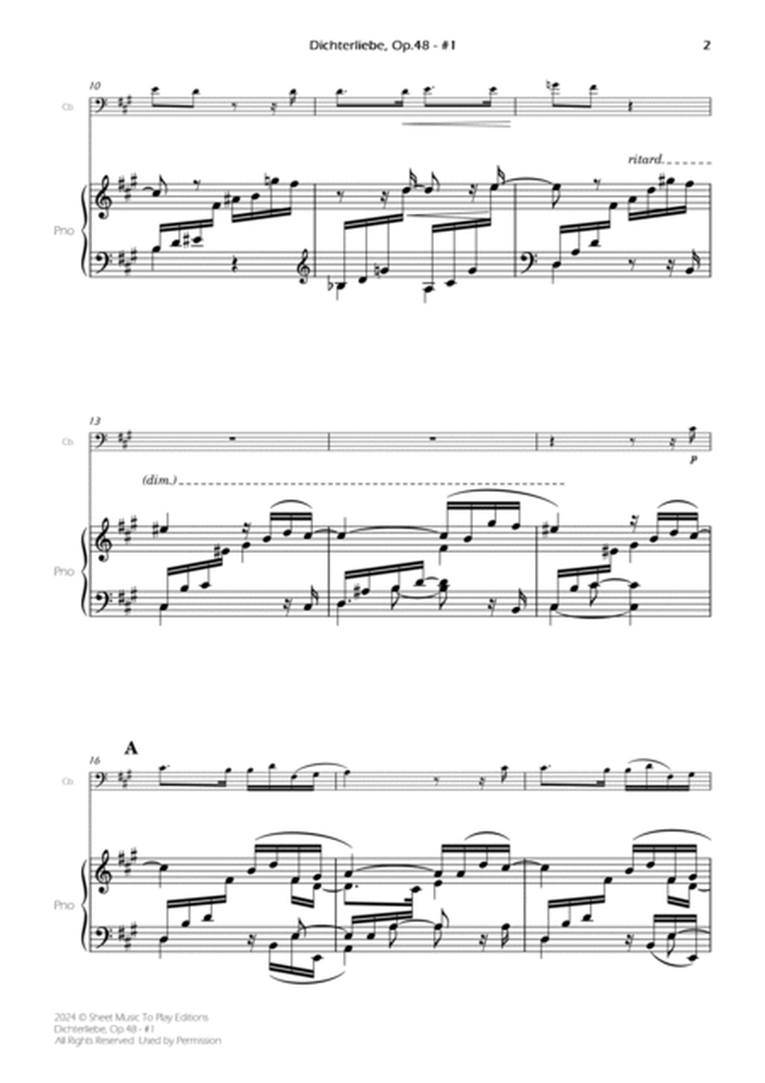 Dichterliebe, Op.48 No.1 - Contrabass and Piano (Full Score and Parts) image number null