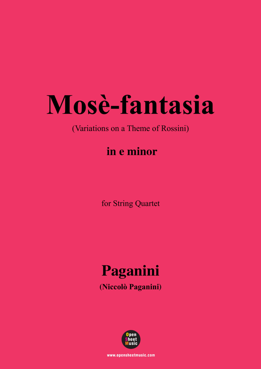 Paganini-Variations on a Theme of Rossini(Mose-fantasia),MS 23,in e minor - Score Only image number null