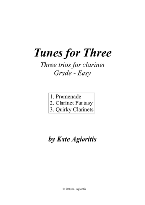 Book cover for Tunes for Three - Three Easy Trios for Clarinet - Book 1