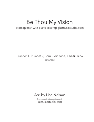 Book cover for Be Thou My Vision - Brass Quintet with Piano Accompaniment