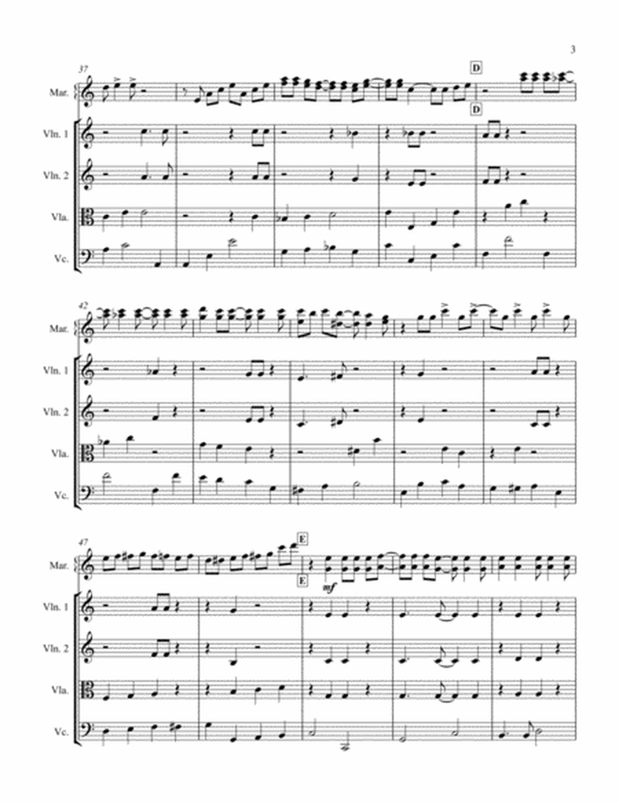 Douglas, Bill. "Mikalypso for Marimba and String Quartet:"