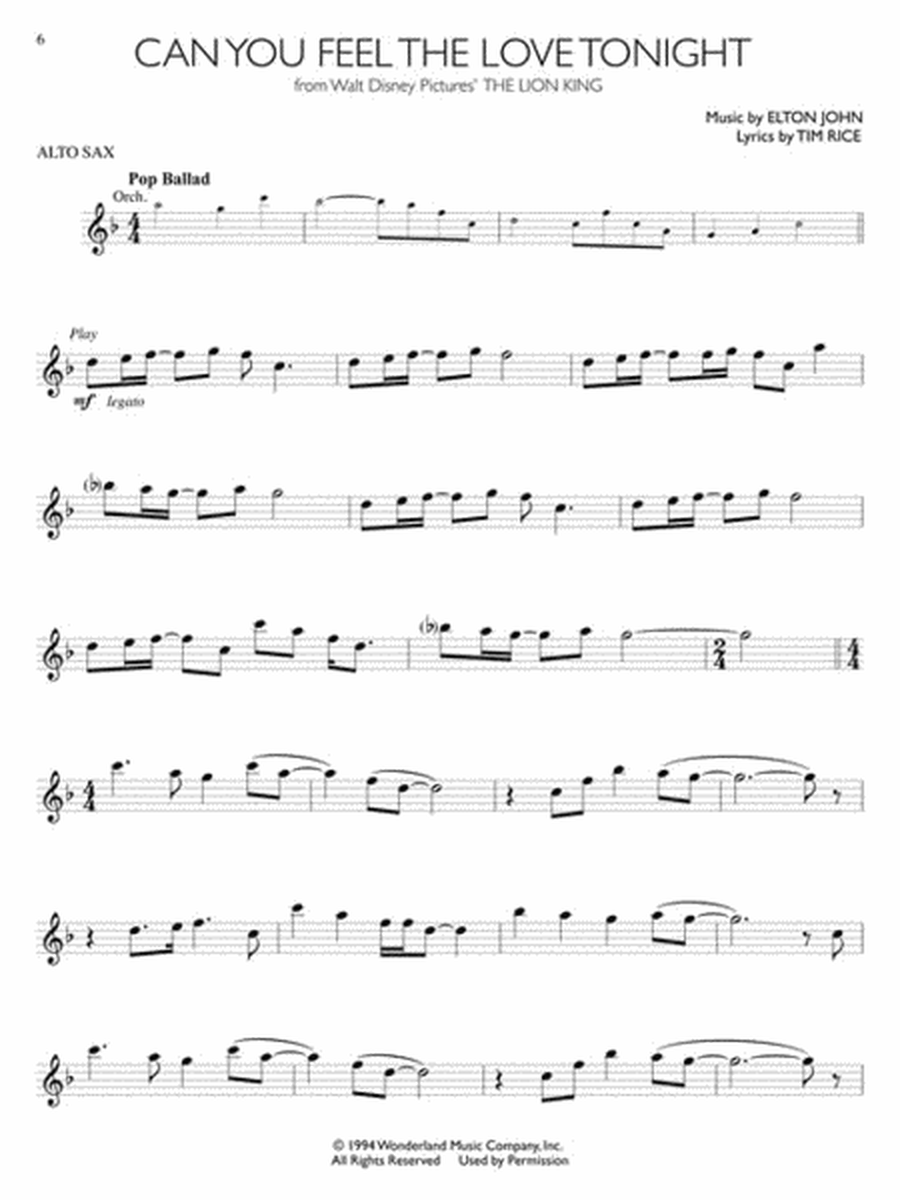 Disney Solos for Alto Sax image number null