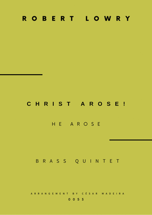Book cover for Christ Arose (He Arose) - Brass Quintet (Full Score and Parts)