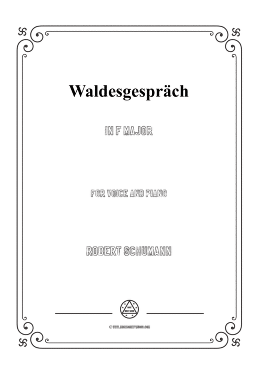 Schumann-Waldesgespräch in F Major,for Voice and Piano image number null