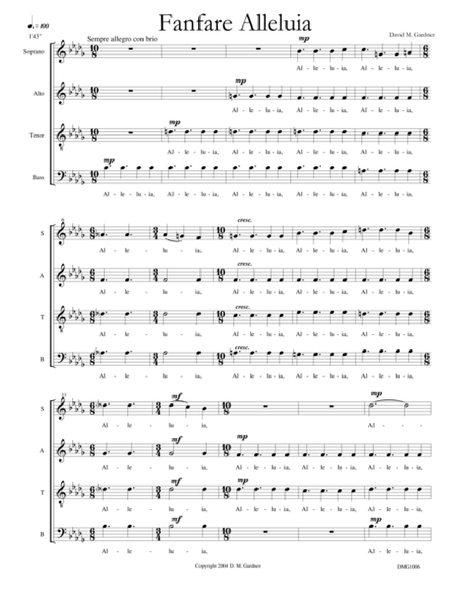 Fanfare Alleluia (SATB - Unaccompanied) image number null