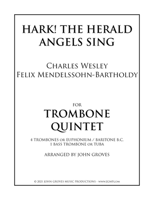 Book cover for Hark! The Herald Angels Sing - Trombone Quintet