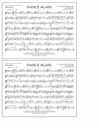 Book cover for Dance Again - Alto Sax 1