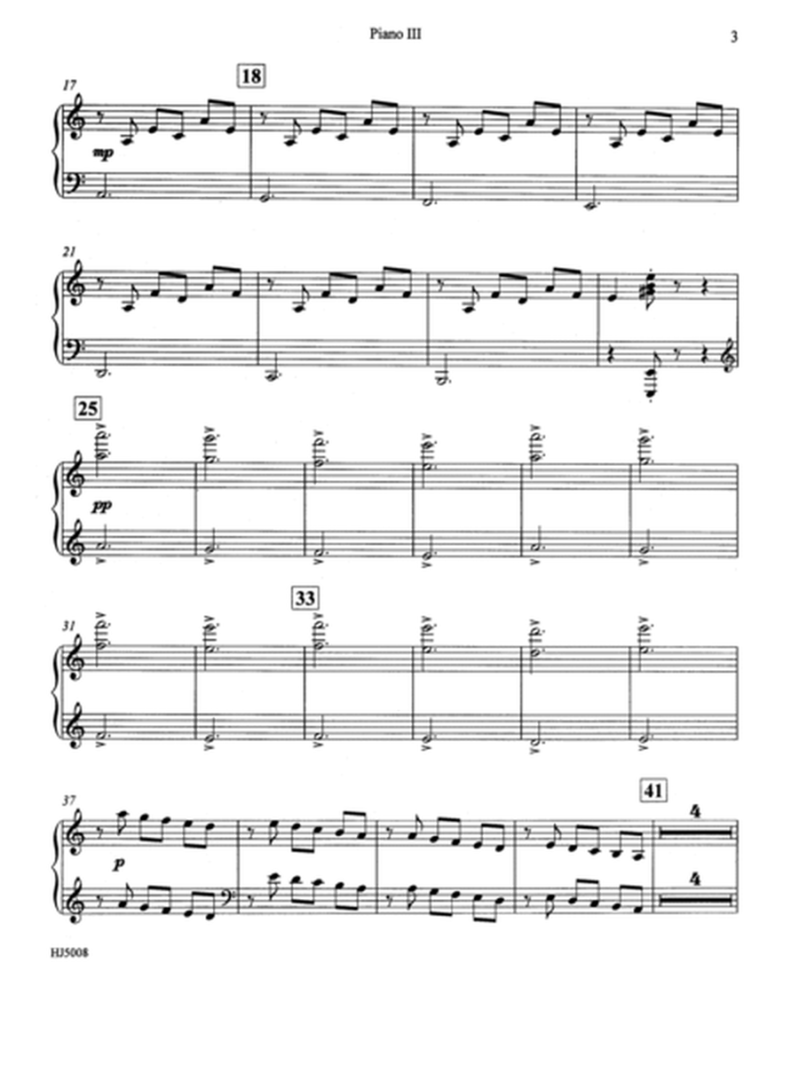 Ukrainian Bell Carol (Piano Quartet - Four Pianos) - Piano III