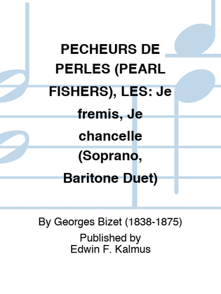 Book cover for PECHEURS DE PERLES (PEARL FISHERS), LES: Je fremis, Je chancelle (Soprano, Baritone Duet)