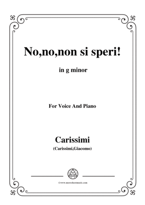 Book cover for Carissimi-No,no,non si speri,in g minor,for Voice and Piano