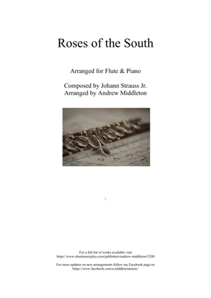 Roses of the South arranged for Flute & Piano