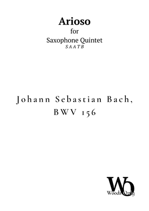 Book cover for Arioso by Bach for Saxophone Quintet