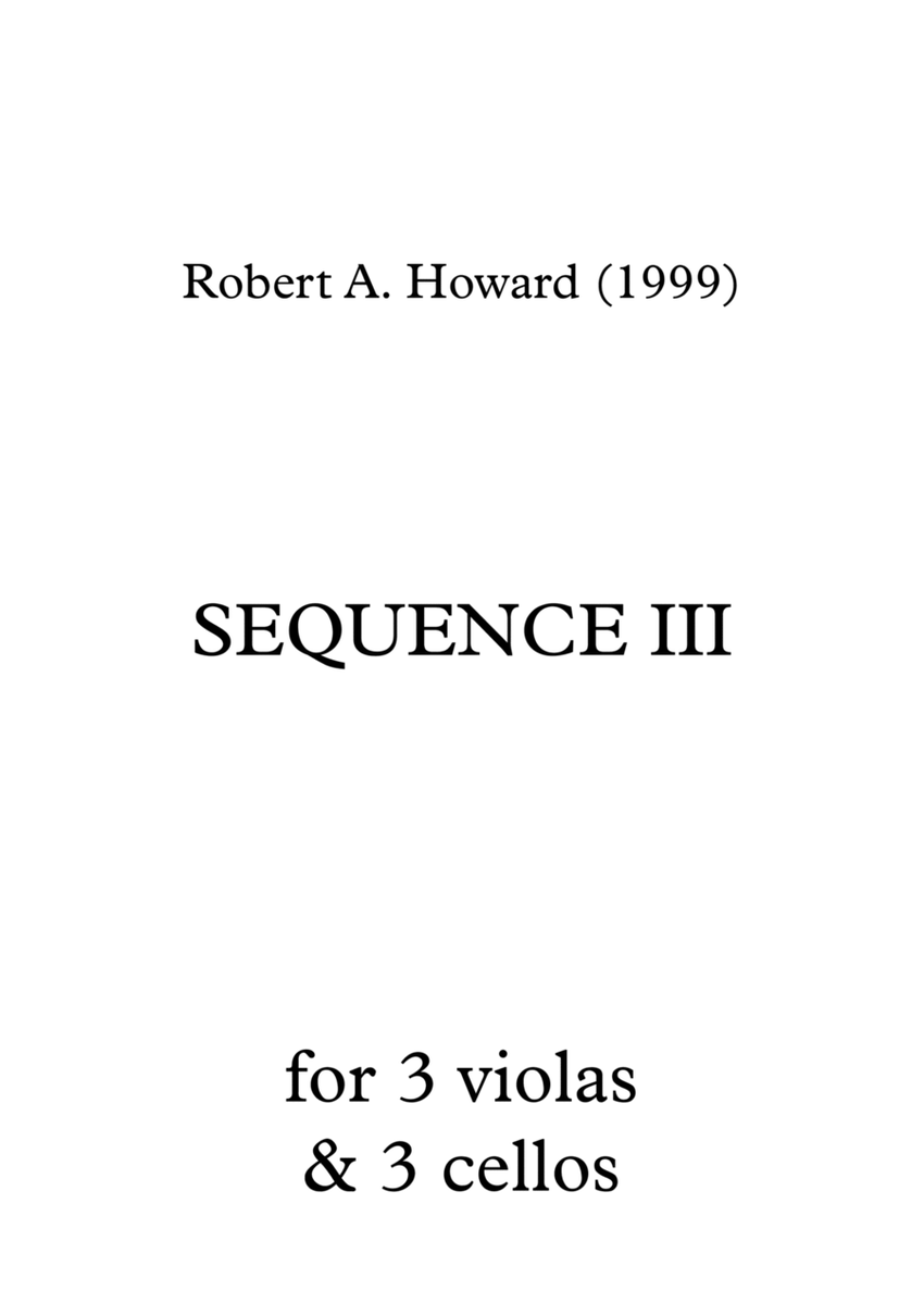 Sequence III (full playing score) image number null