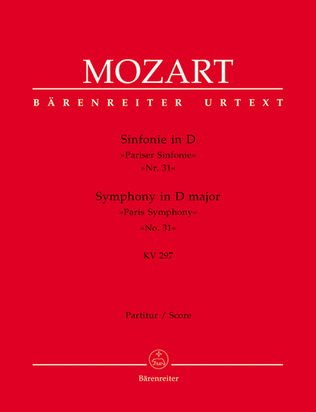 Book cover for Symphony No. 31 D major KV 297 (300a) 'Paris Symphony'