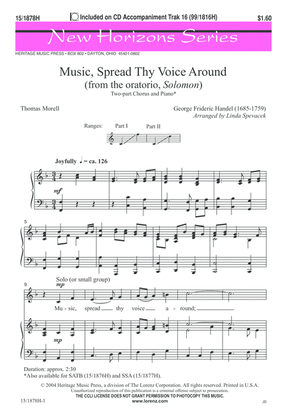 Book cover for Music, Spread Thy Voice Around