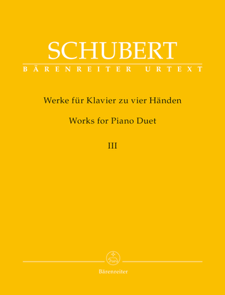 Works for Piano Duet (Four Hands-One Piano), Volume 3