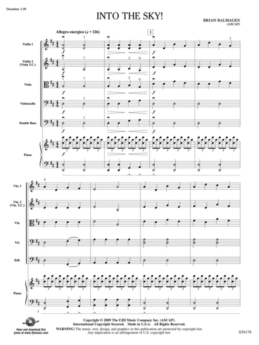 Into the Sky!: Score