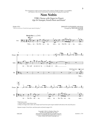 Book cover for Non Nobis (arr. Trevor Manor)