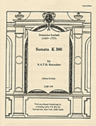 Book cover for Sonata K 380