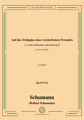 Schumann-Auf das Trinkglas eines...,Op.35 No.6 in G Major,for V&Pno