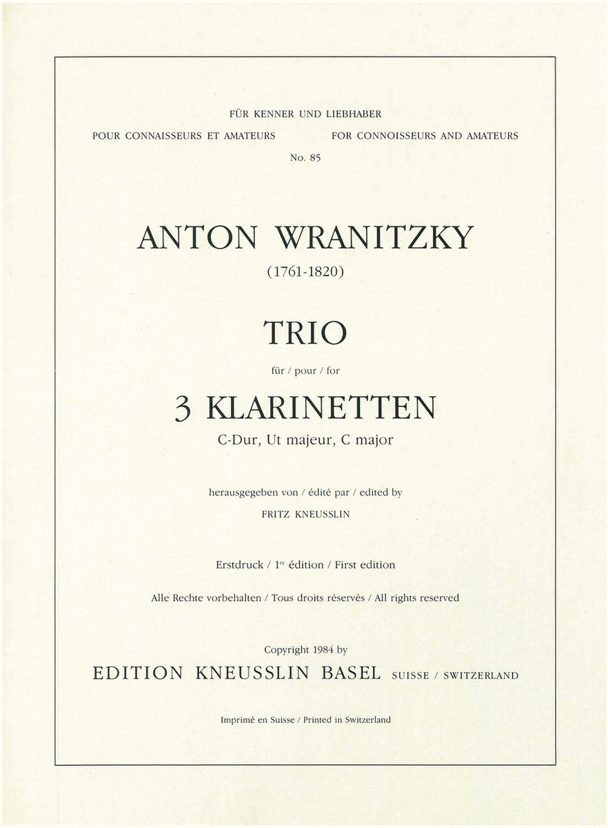 Trio for 3 clarinets