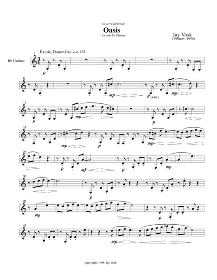 Oasis for Bb Clarinet Solo