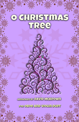 Book cover for O Christmas Tree, (O Tannenbaum), Jazz style, for Oboe and Violin Duet