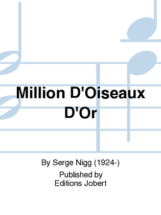 Book cover for Million D'Oiseaux D'Or