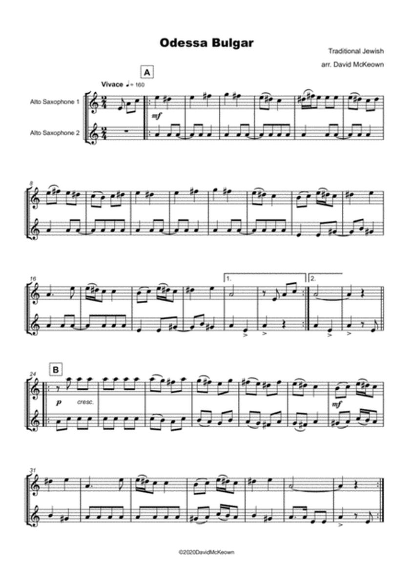 Odessa Bulgar, Klezmer tune for Alto Saxophone Duet