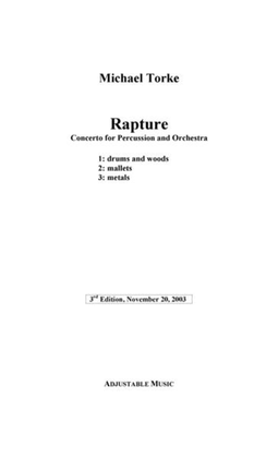 Book cover for Rapture (orchestra version) (study score)