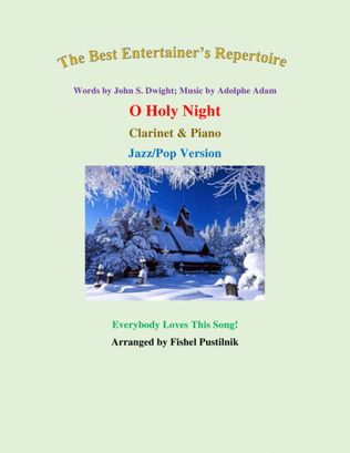Book cover for "O Holy Night" for Clarinet and Piano-Jazz/Pop Version