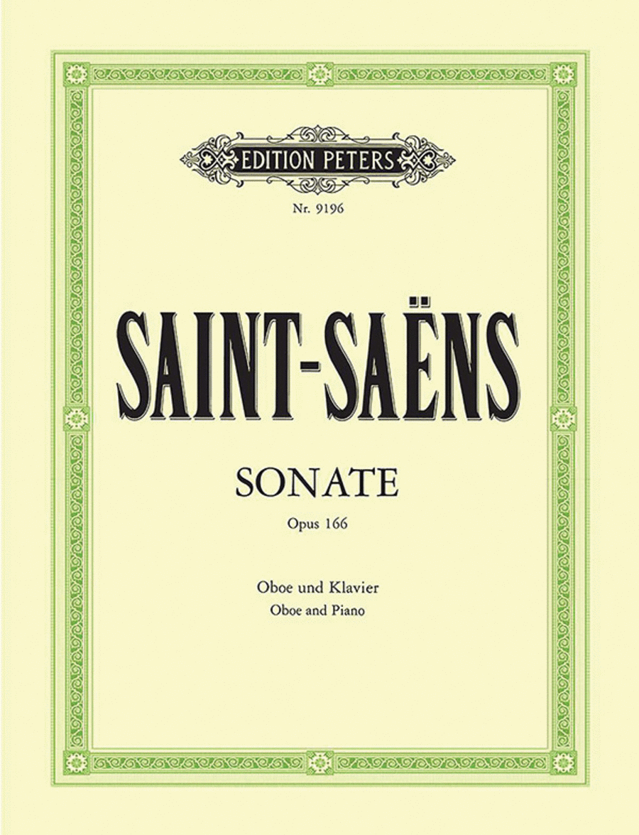 Camille Saint-Saens: Sonata, Op. 166 - Oboe and Piano