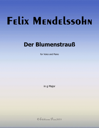 Book cover for Der Blumenstrauss,by Mendelssohn,in G Major