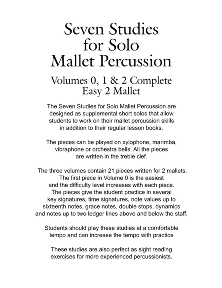 Seven Studies for Solo Mallet Percussion Volumes 0, 1 & 2 Complete image number null