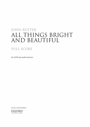 Book cover for All things bright and beautiful