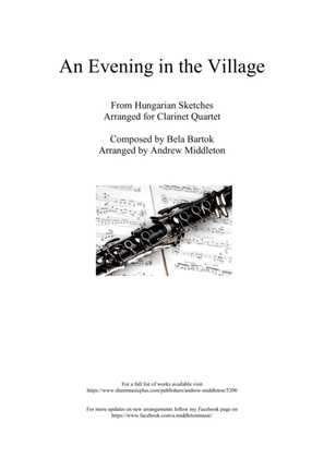 An Evening in the Village arranged for Clarinet Quartet