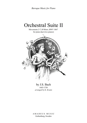 Book cover for Orchestral Suite 2 BWV 1067, mov. 2-7 for piano duet (score only)