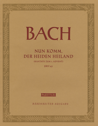 Book cover for Nun komm, der Heiden Heiland, BWV 62