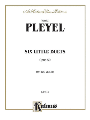Book cover for 6 Little Duets Op.59 - 2 Violins