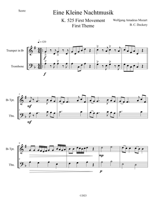 Eine Kleine Nachtmusik (A Little Night Music) for Trumpet and Trombone Duet